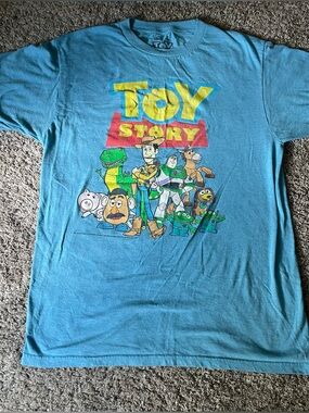 Disney Pixar T Shirt Mens Medium Light Blue Toy Story Classic Buzz Lightyear